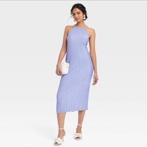 Women’s Knit Plisse Midi Shift Dress - A New Day